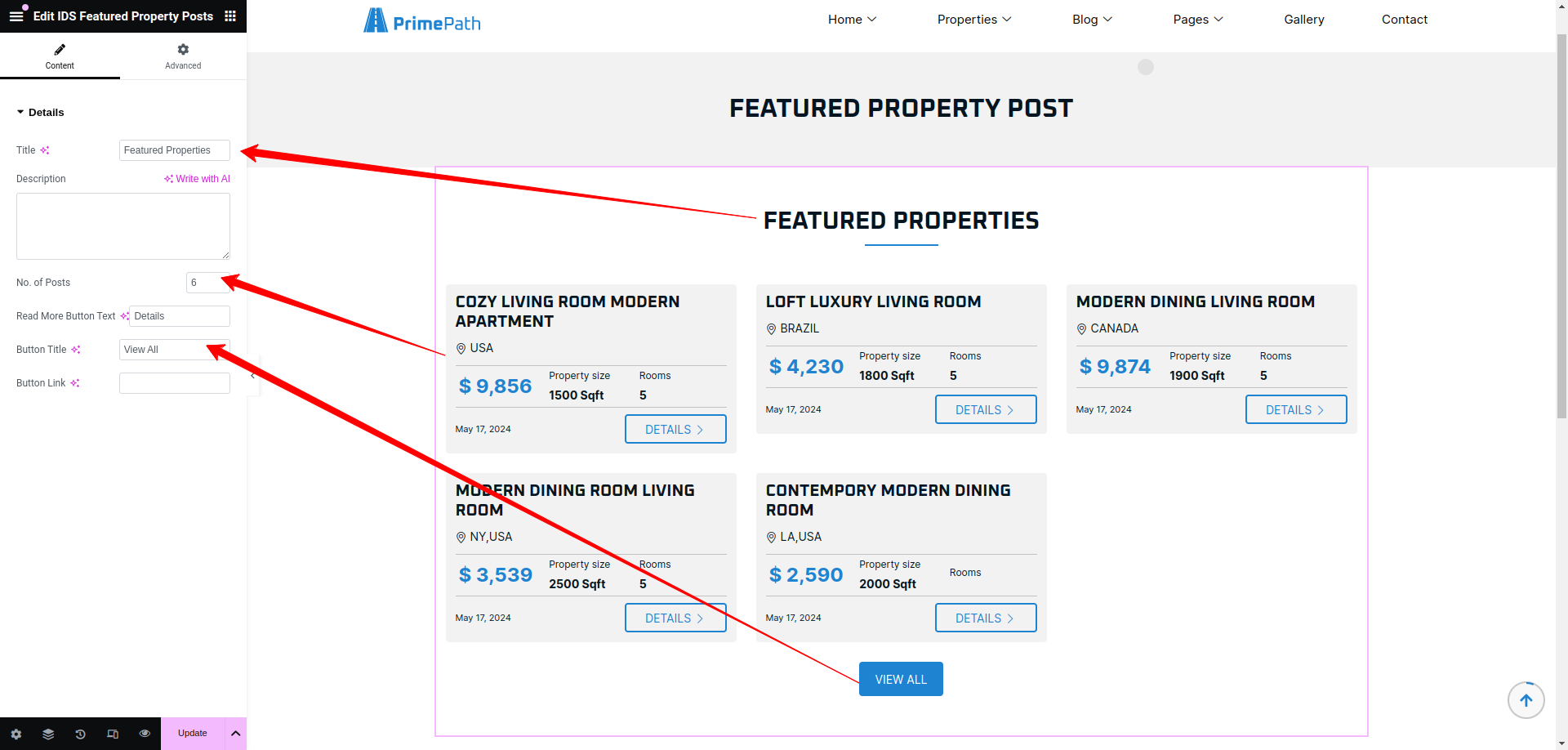 Real Estate Theme Documentation 21 Edit Featured Property Post