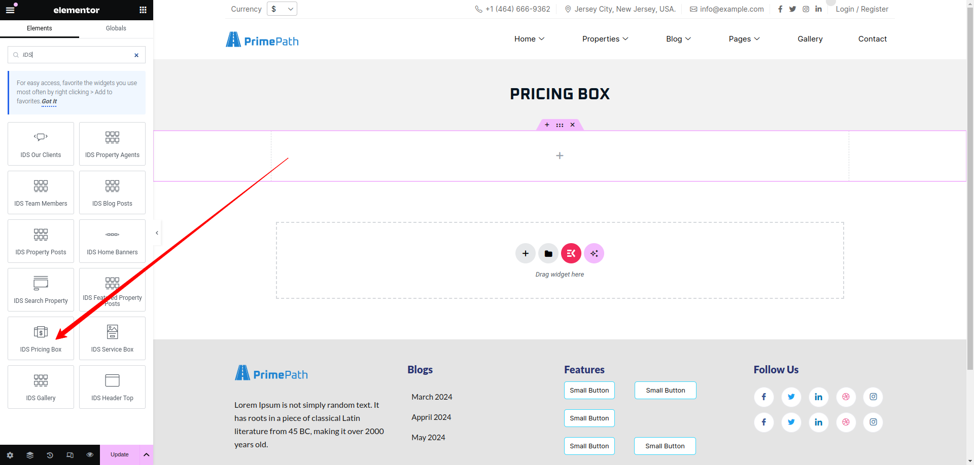 Real Estate Theme Documentation 23 Edit Pricing Box with Elementor