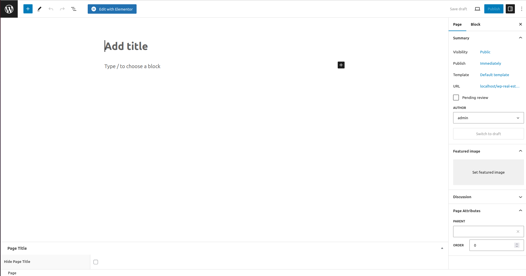 Real Estate Theme Documentation 13 create page