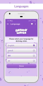 Birthday wishes app