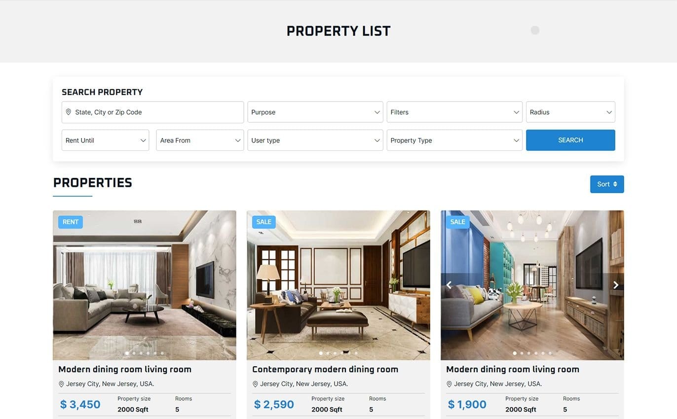 Real Estate WordPress Theme for Sale | Best Property Dealer Website Templates 2 commercial real estate website design